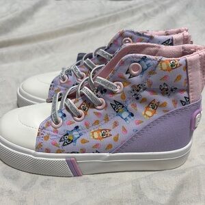 Kids High-Top Sneakers - Pink and Purple
